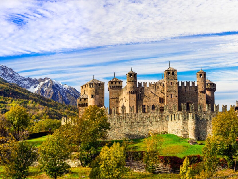 Fenis slott i Valle d'Aosta